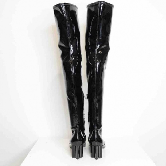 Louis Vuitton patent leather boots-Black 39 - Picture 4 of 7